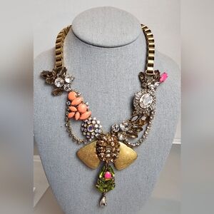 [J. Crew] Vintage Multi Media Chunky Statement Necklace